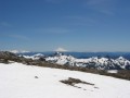 012_img * Фрагмент панорамы вниз из лагеря Camp Muir...  На заднем плане в центре - Mt. Adams, правее и дальше проглядывается Mt. Hood.