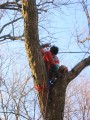 Checking the rappel rigging to make sure it'll go down after descent