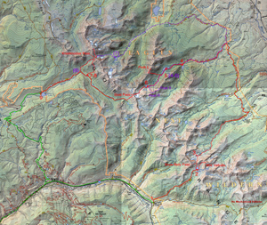 Map with the routes