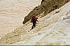 Alex Maznev on the ice slope approaching Elsie Col