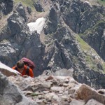Женя приближается к вершине горы Пауэлл