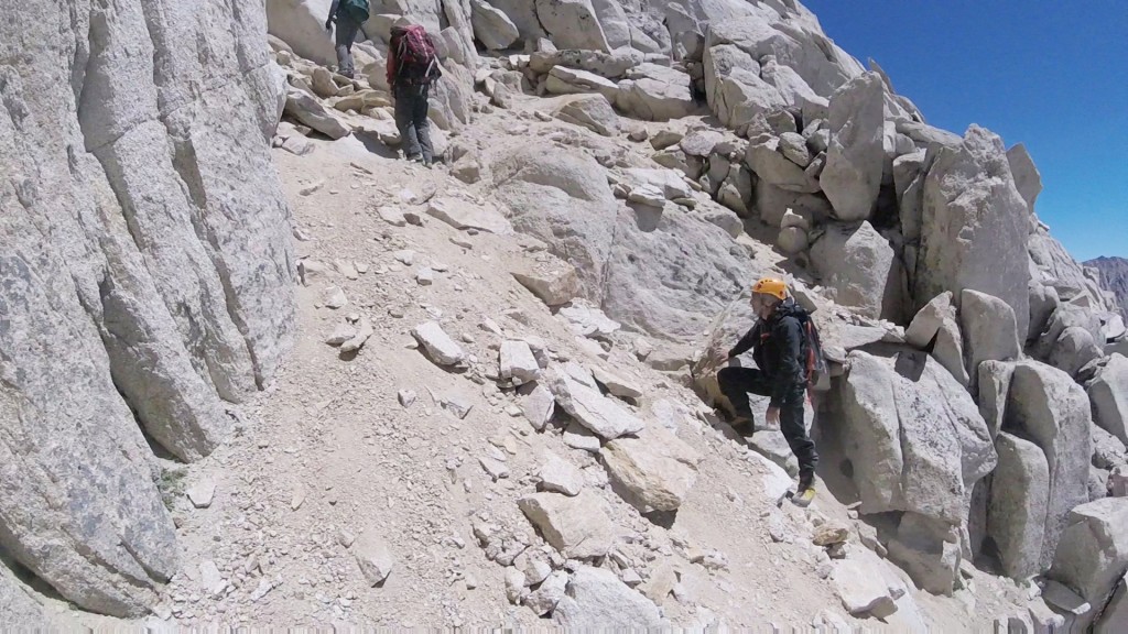 Oleg Shakhtmeyster in the North-East couloir of mt. Mills.